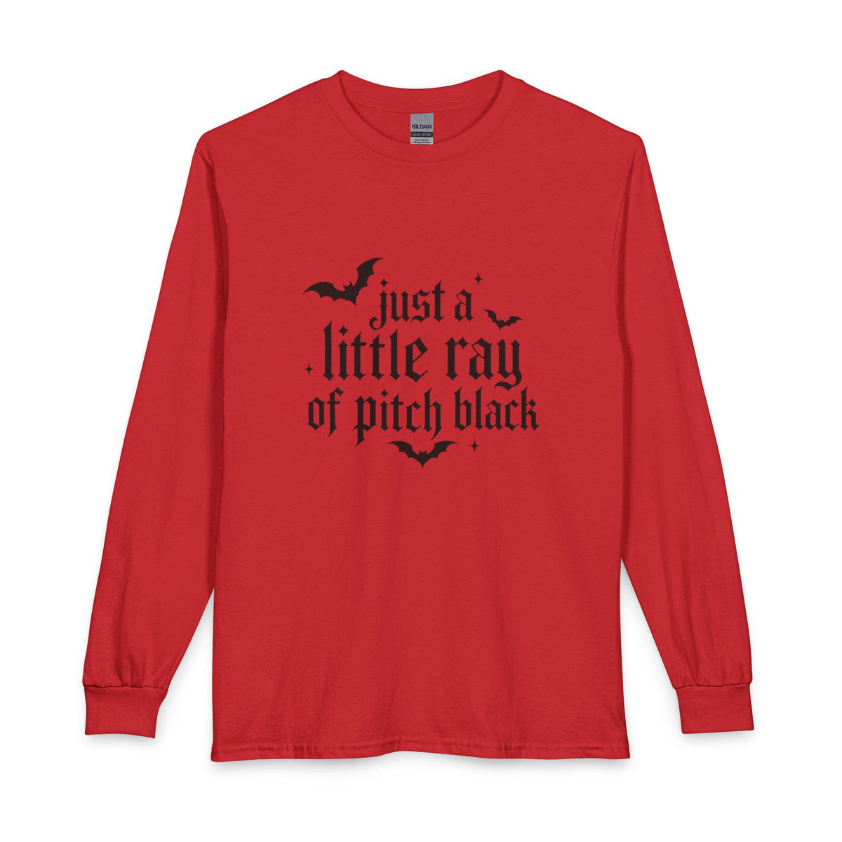 Just a Little Ray of Pitch Black Long Sleeve Crew