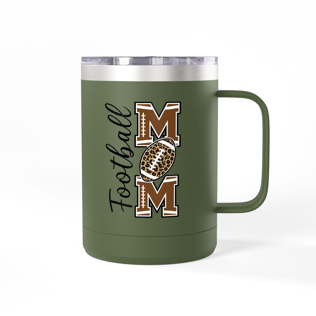Football Mom 15oz Insulated Tumbler Mug