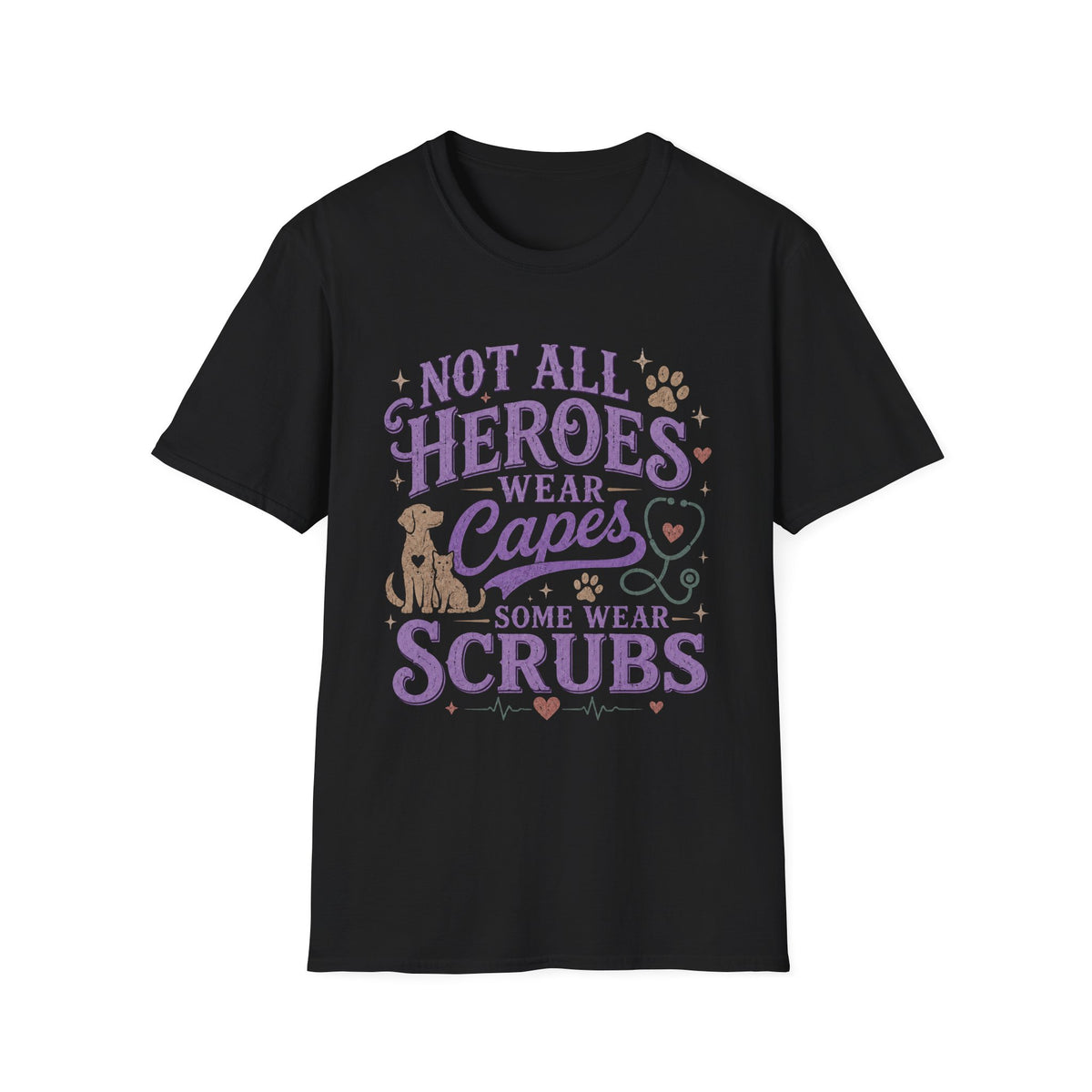 Vet Tech Not All Heroes Wear Capes Some Wear Scrubs Tee