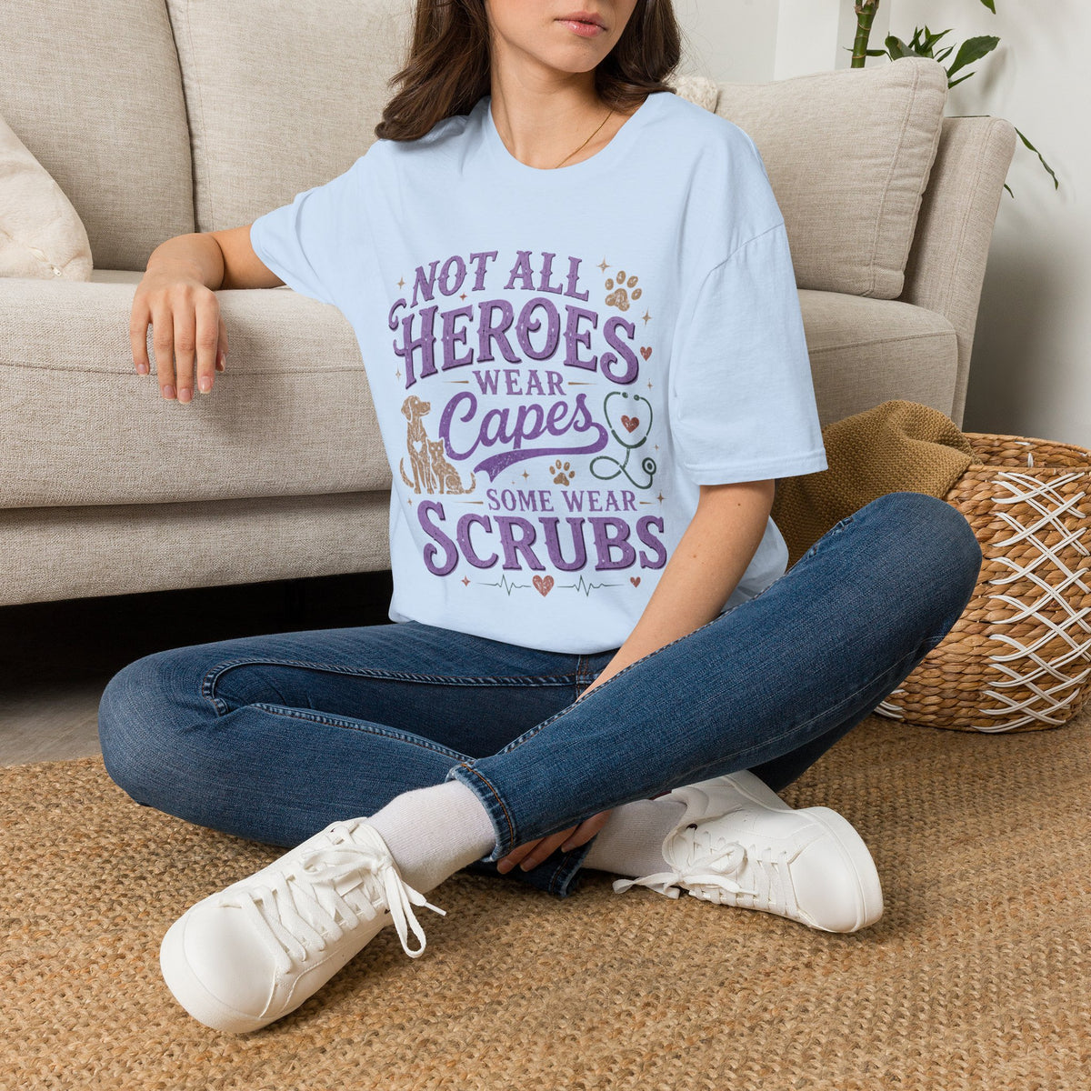 Vet Tech Not All Heroes Wear Capes Some Wear Scrubs Tee