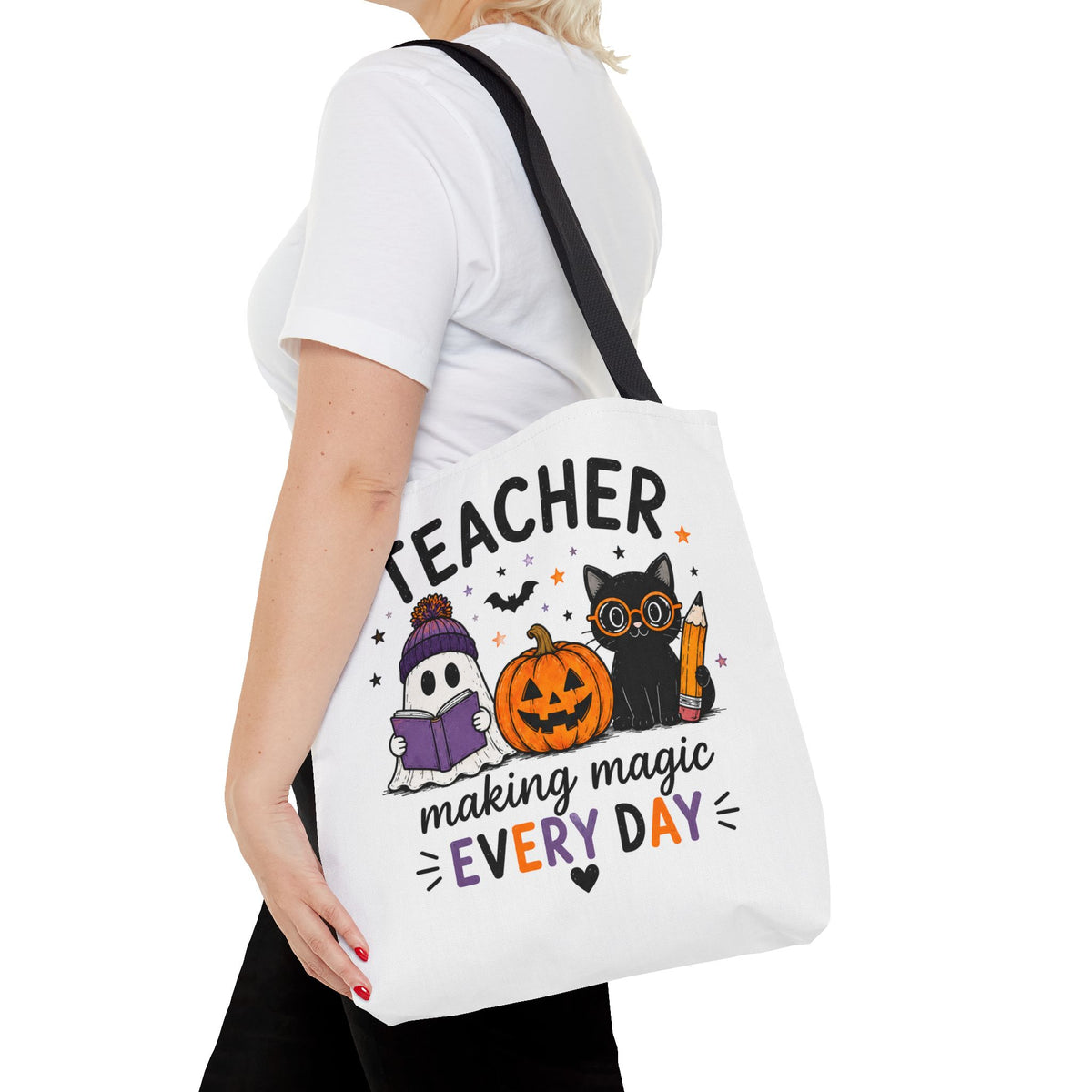 Teacher Halloween Tote Bag