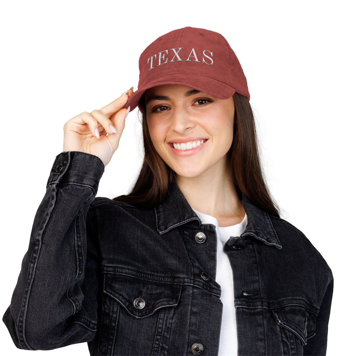 Corduroy Texas Embroidered Hat