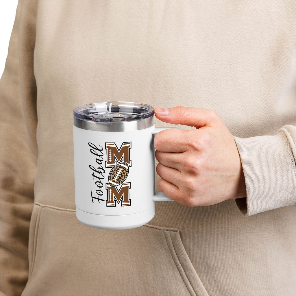 Football Mom 15oz Insulated Tumbler Mug