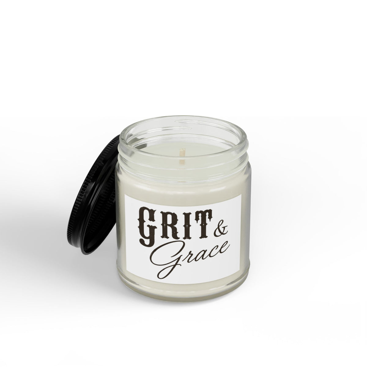 Scented Soy Candle — Grit & Grace Amber Jar (4 oz & 9 oz)