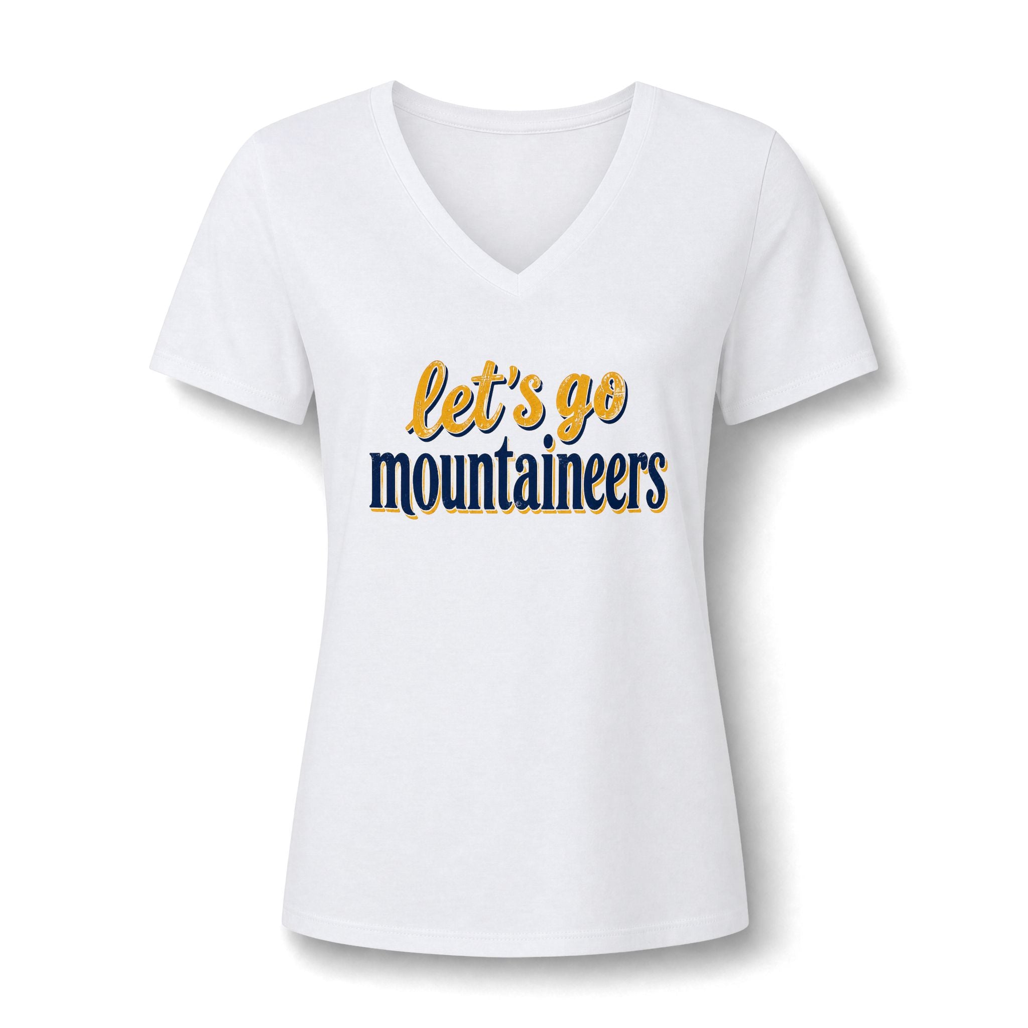 Let's Go Mountaineers V-Neck Tee
