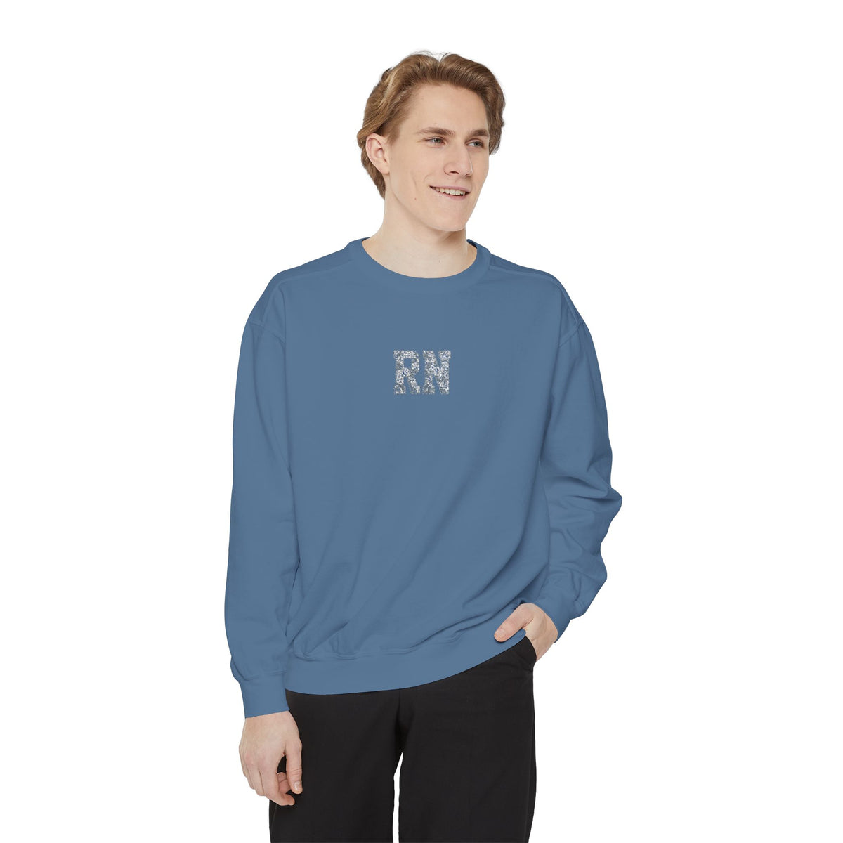 RN Floral Embroidered Crewneck Sweatshirt