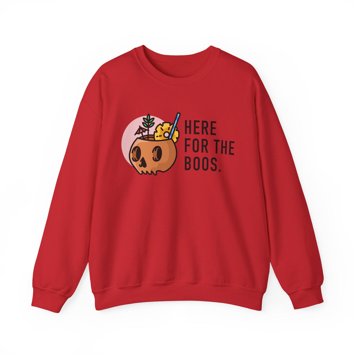 “Here For The Boos” Halloween Crewneck Sweatshirt
