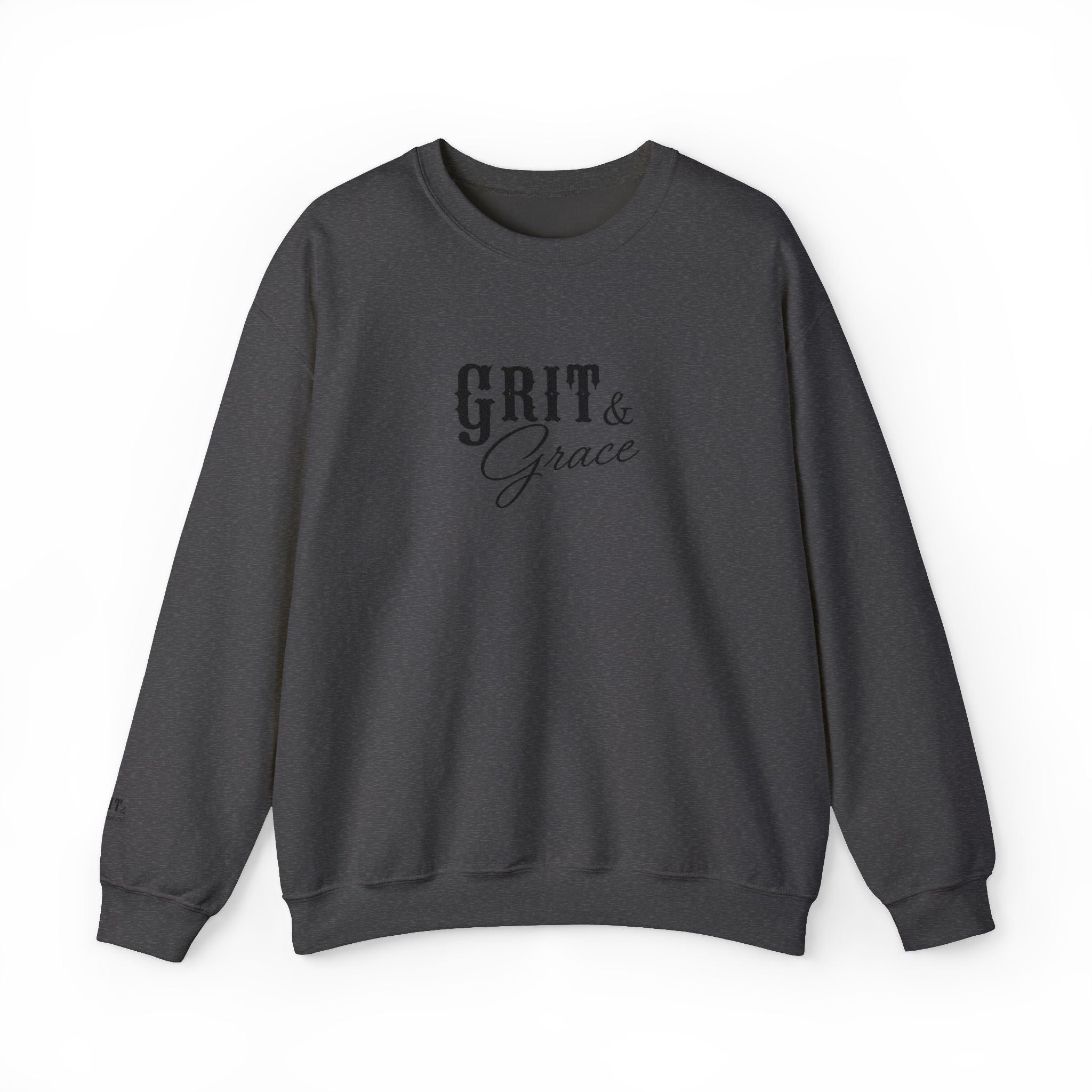 Classic Grit & Grace Embroidered Crewneck Sweatshirt