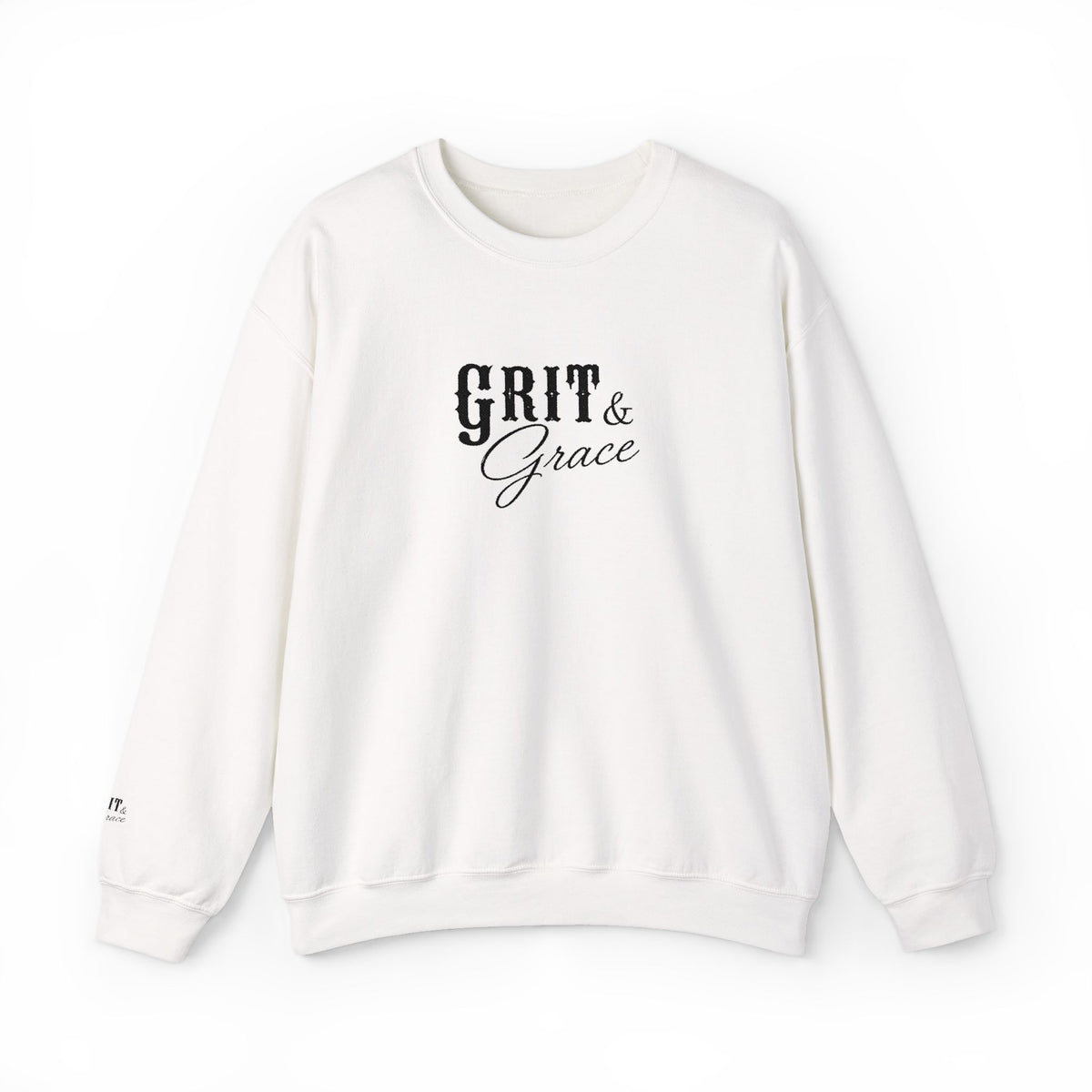 Classic Grit & Grace Embroidered Crewneck Sweatshirt