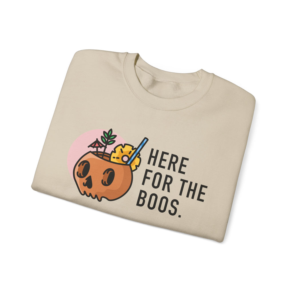 “Here For The Boos” Halloween Crewneck Sweatshirt
