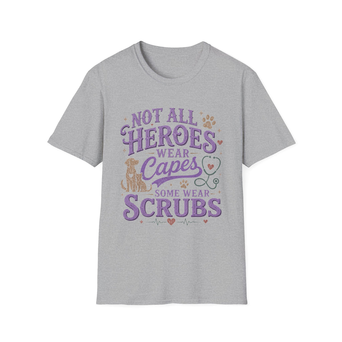 Vet Tech Not All Heroes Wear Capes Some Wear Scrubs Tee