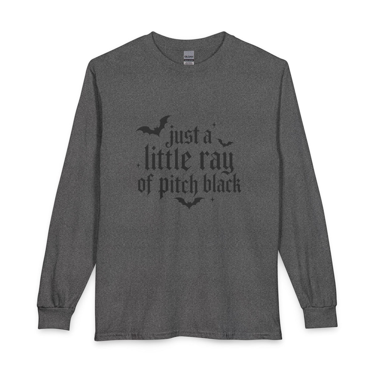 Just a Little Ray of Pitch Black Long Sleeve Crew
