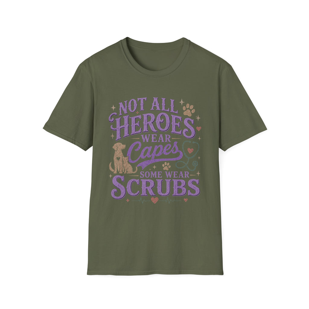 Vet Tech Not All Heroes Wear Capes Some Wear Scrubs Tee