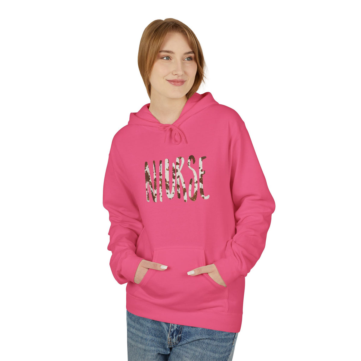 Nurse Cow Print Hoodie