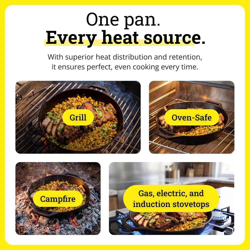 Lodge Cast Iron Dual Handle Pan 12”
