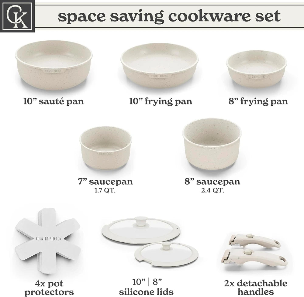 Removable Handle Cookware Set
