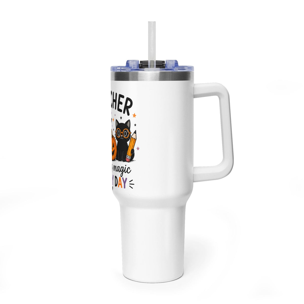 "Teacher Making Magic Every Day" 40oz Halloween Thermal Tumbler
