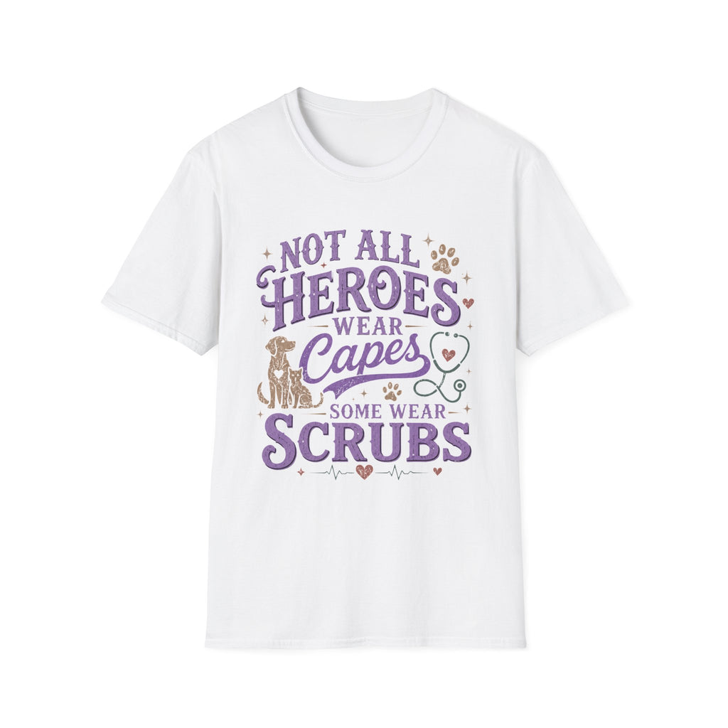 Vet Tech Not All Heroes Wear Capes Some Wear Scrubs Tee