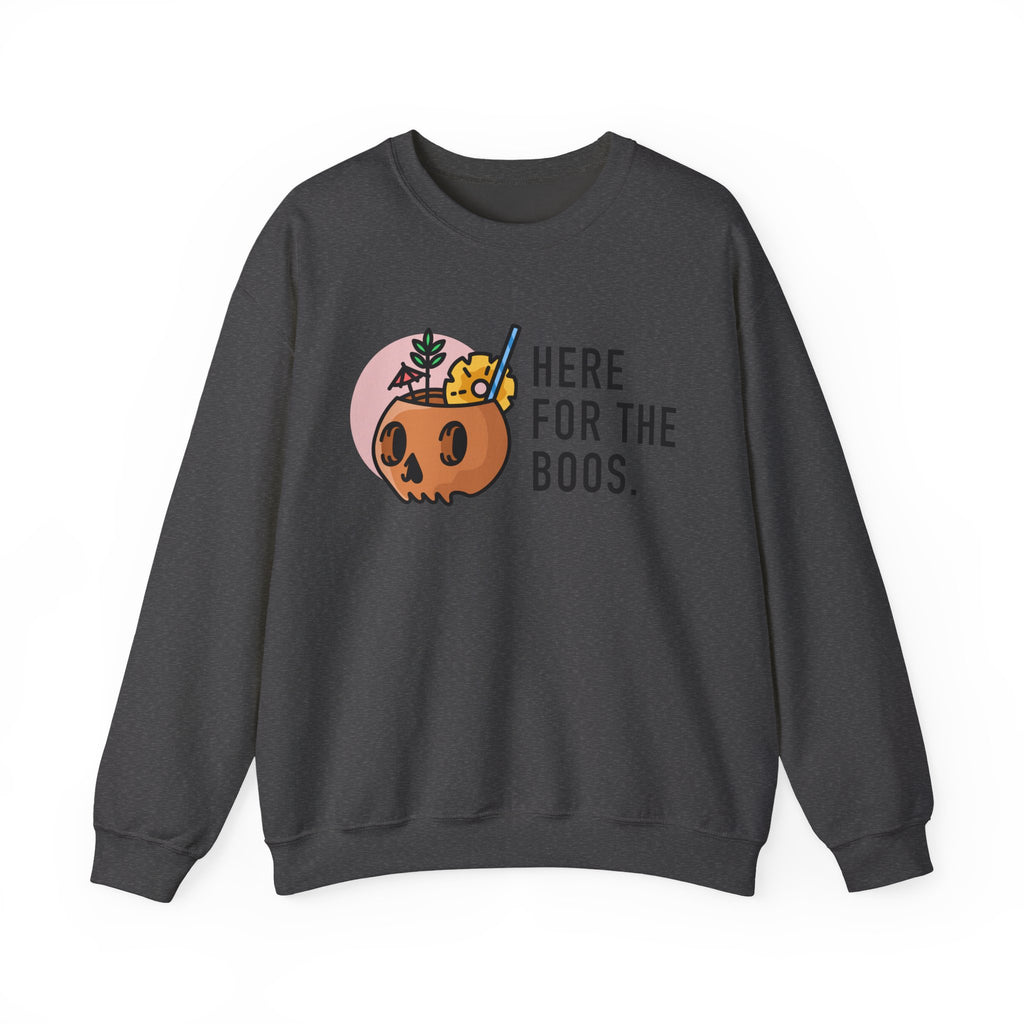 “Here For The Boos” Halloween Crewneck Sweatshirt