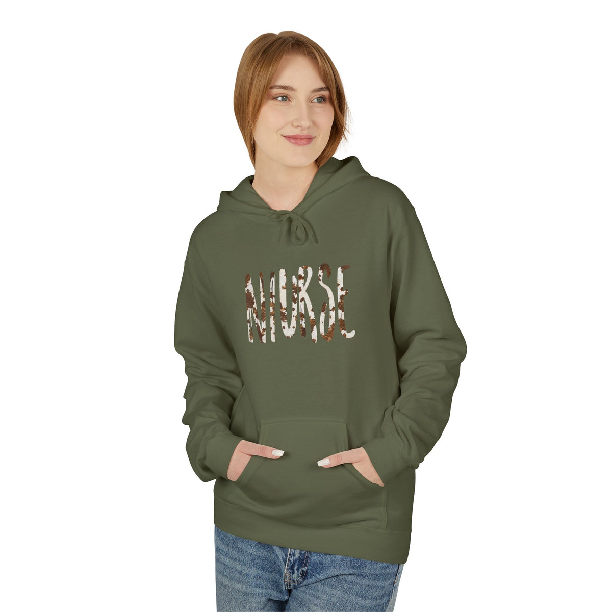 Nurse Cow Print Hoodie