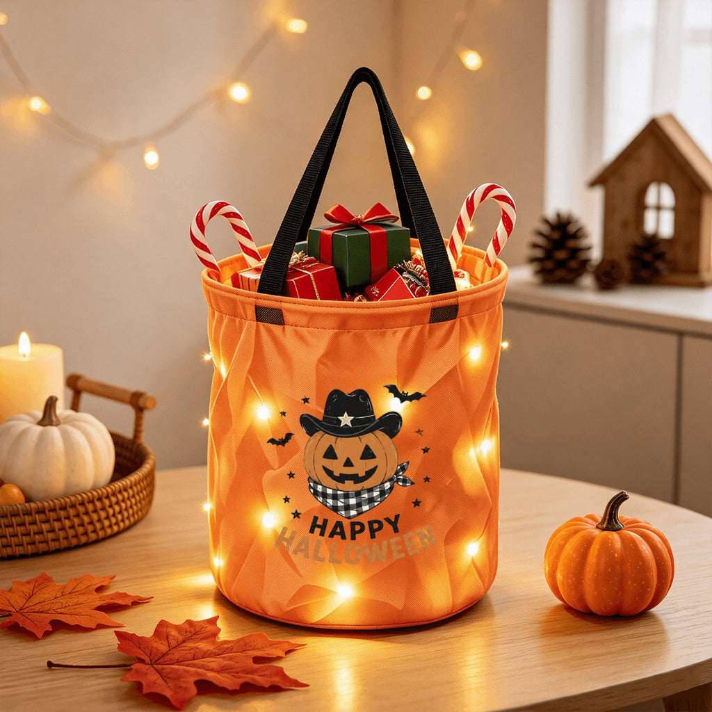 Light Up Halloween Goodie Basket