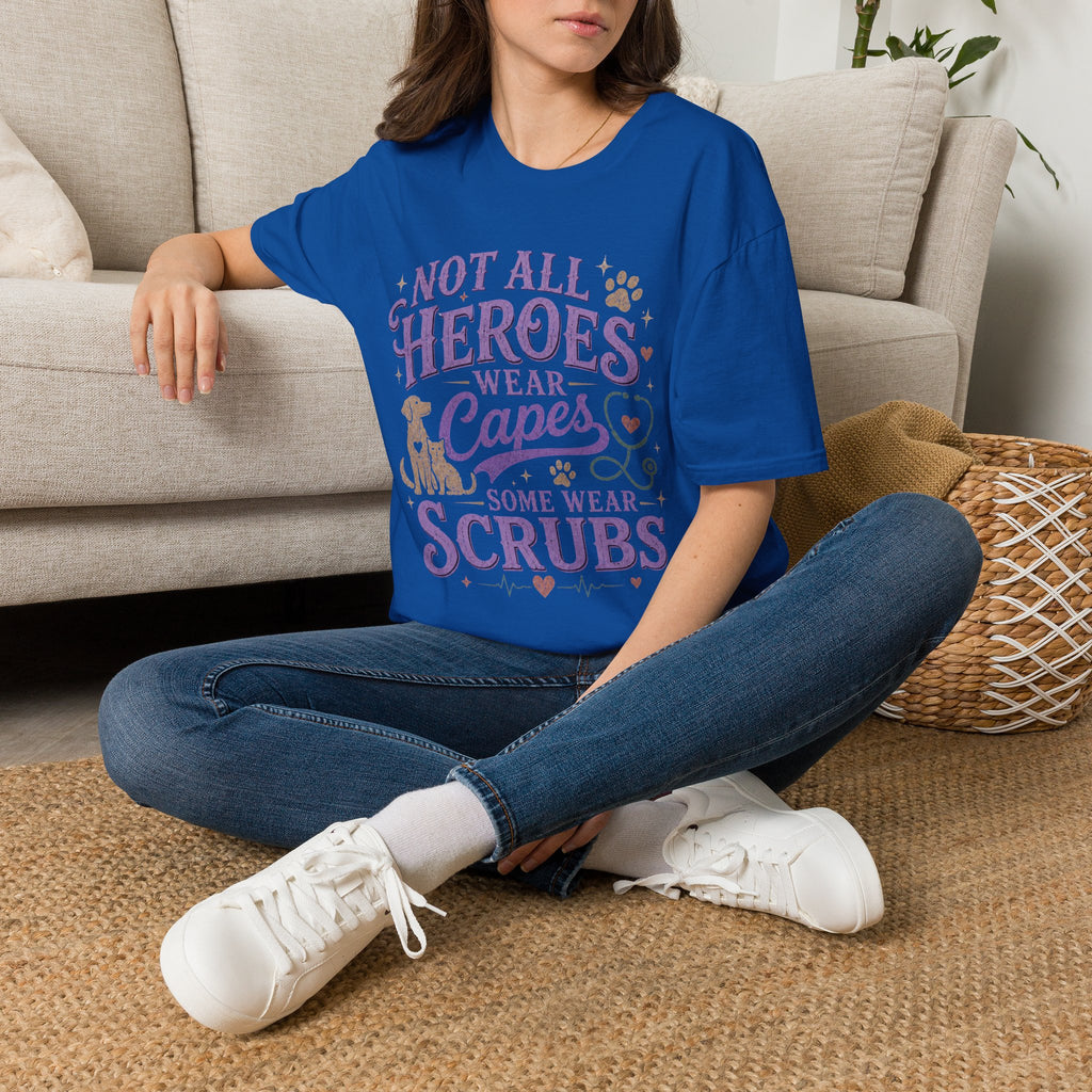 Vet Tech Not All Heroes Wear Capes Some Wear Scrubs Tee