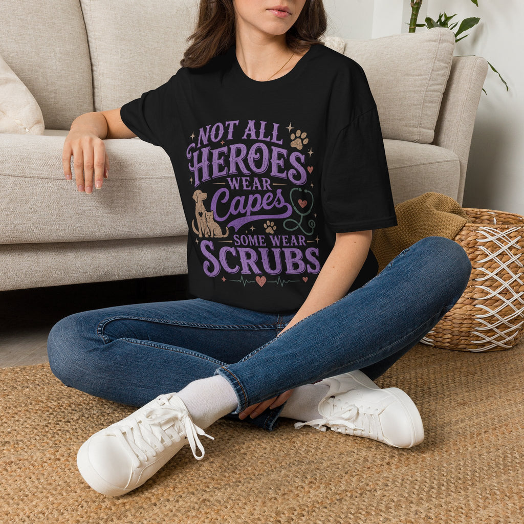 Vet Tech Not All Heroes Wear Capes Some Wear Scrubs Tee