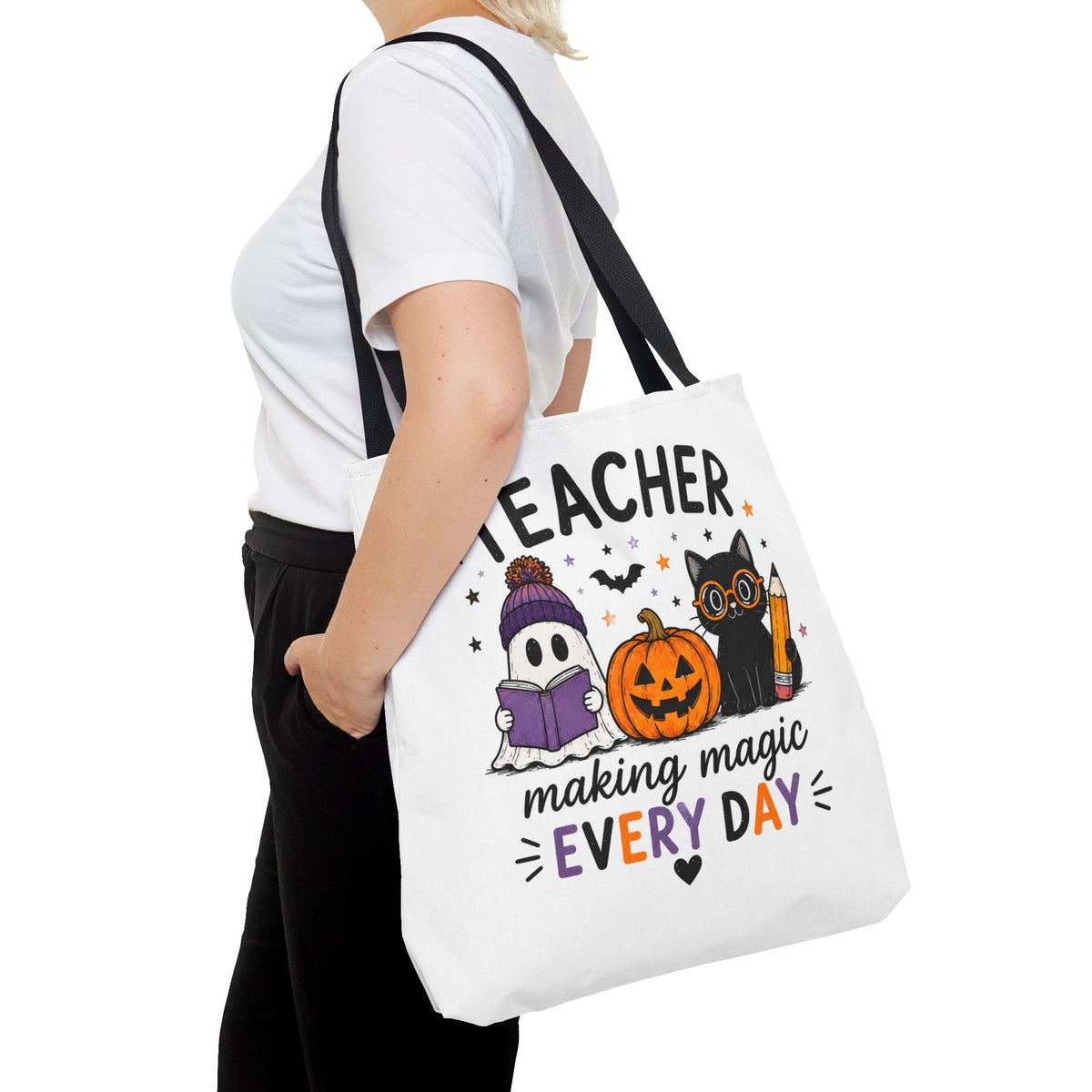 Teacher Halloween Tote Bag