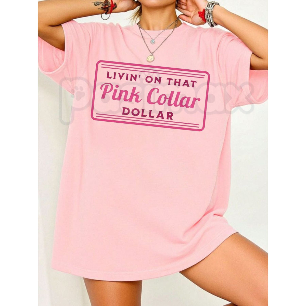 "Pink Collar Dollar" Retro Tee
