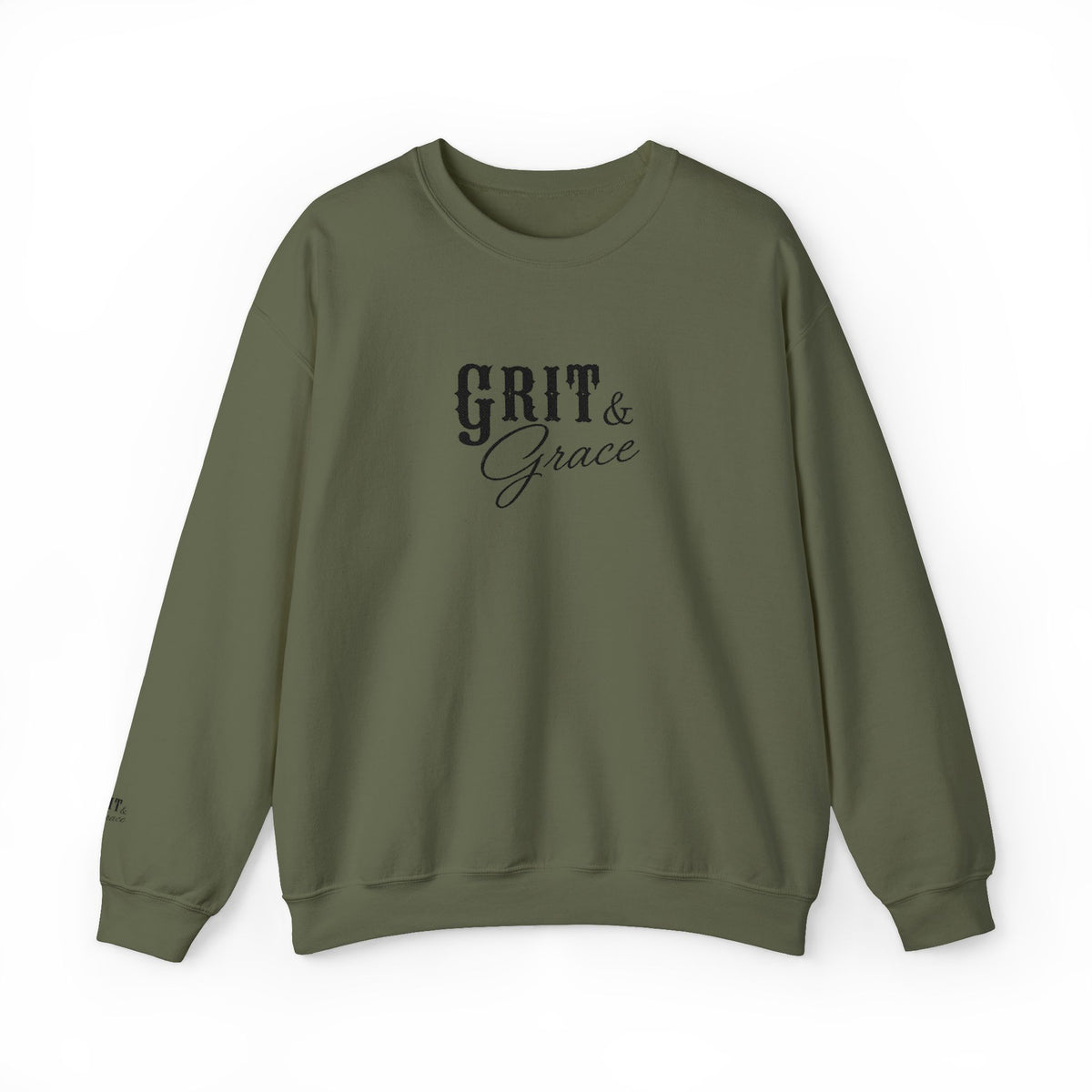 Classic Grit & Grace Embroidered Crewneck Sweatshirt