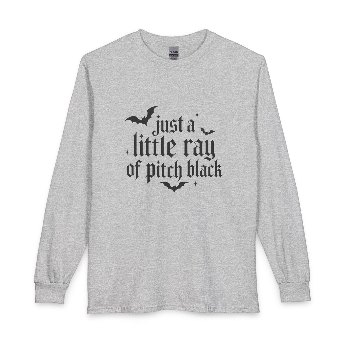Just a Little Ray of Pitch Black Long Sleeve Crew