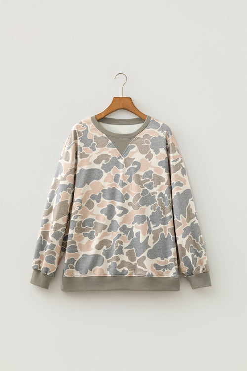 Camo Pullover Sweatshirt