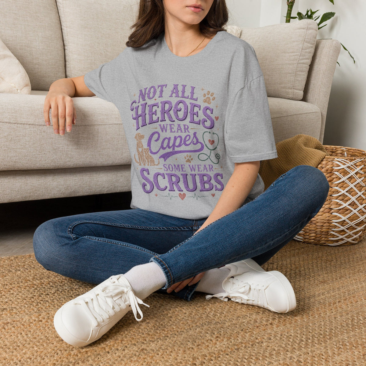 Vet Tech Not All Heroes Wear Capes Some Wear Scrubs Tee
