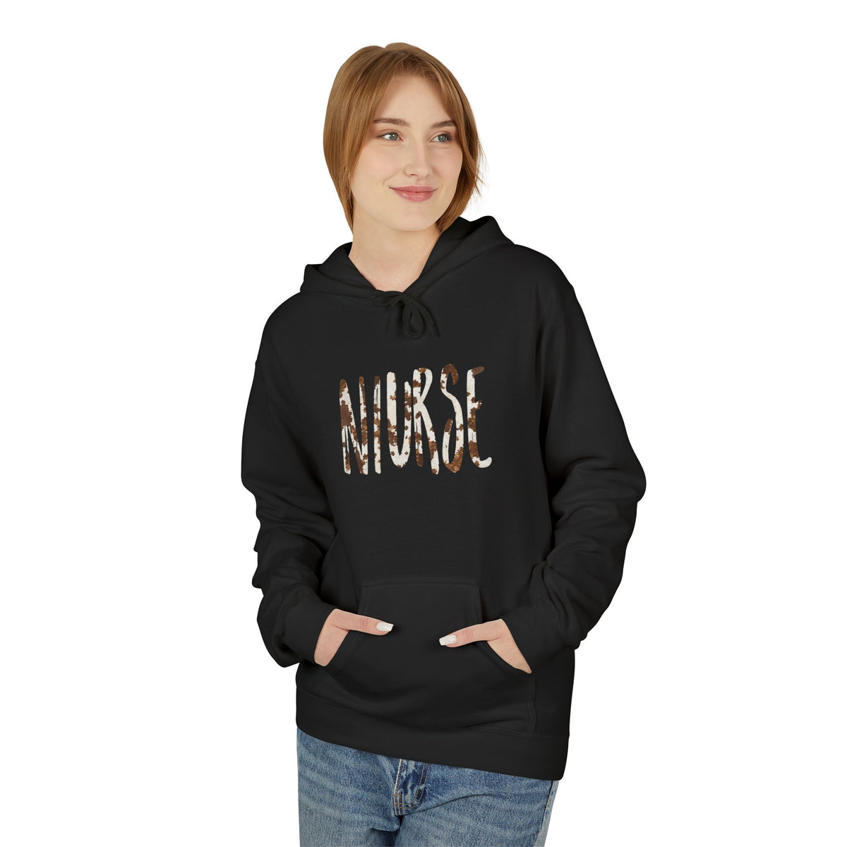 Nurse Cow Print Hoodie