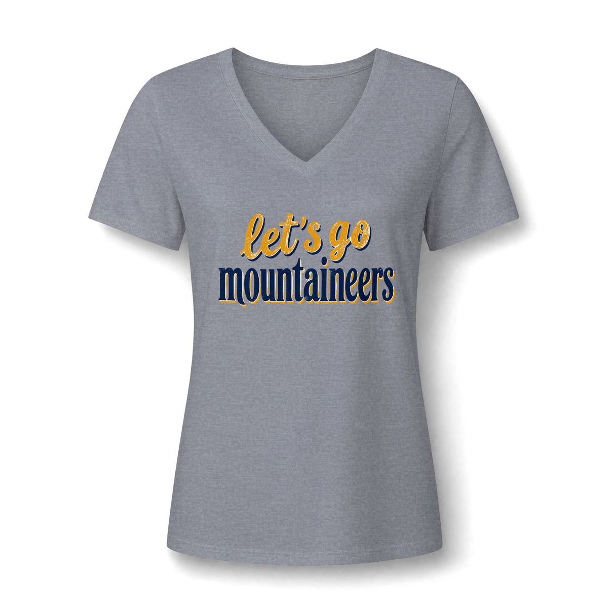 Let's Go Mountaineers V-Neck Tee