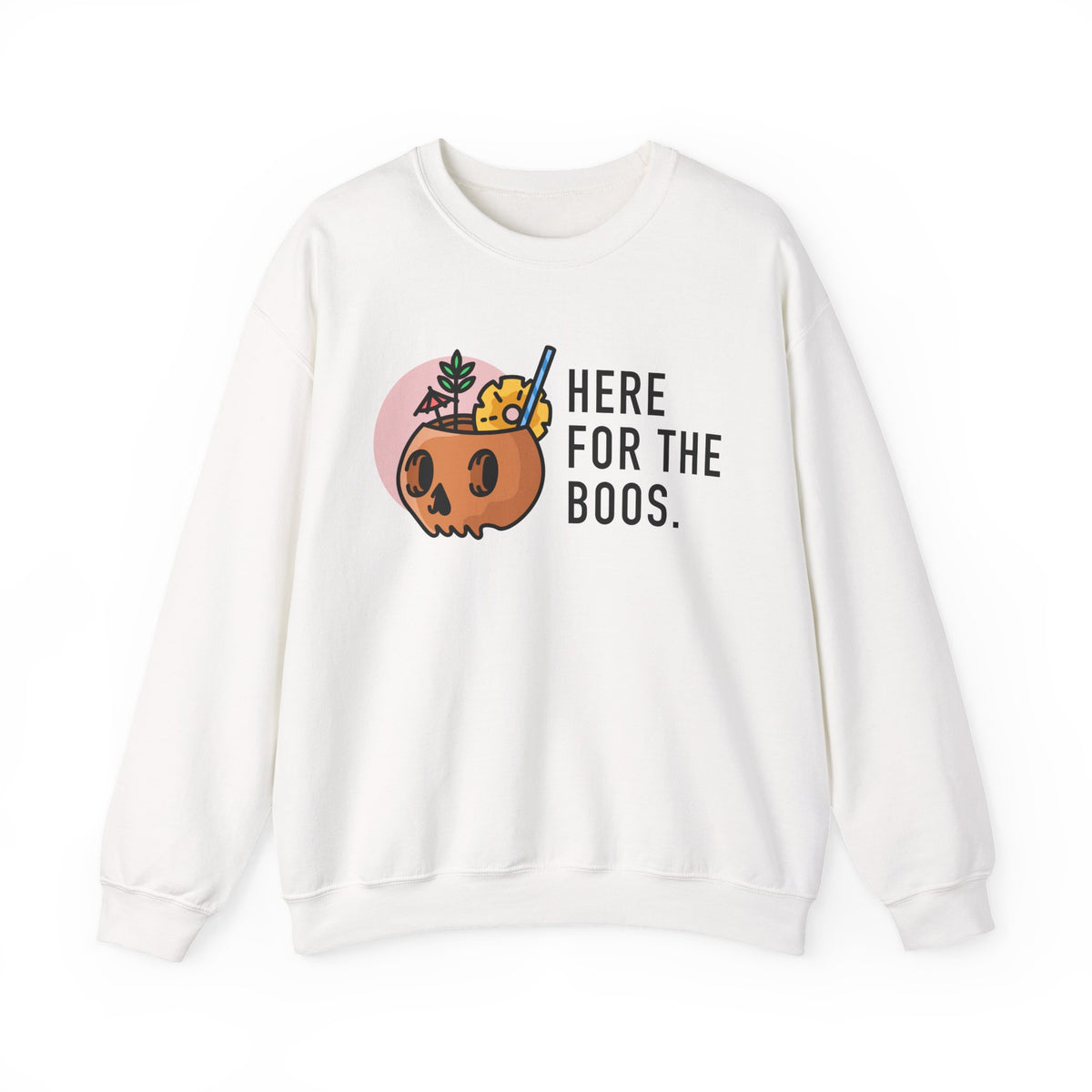 “Here For The Boos” Halloween Crewneck Sweatshirt