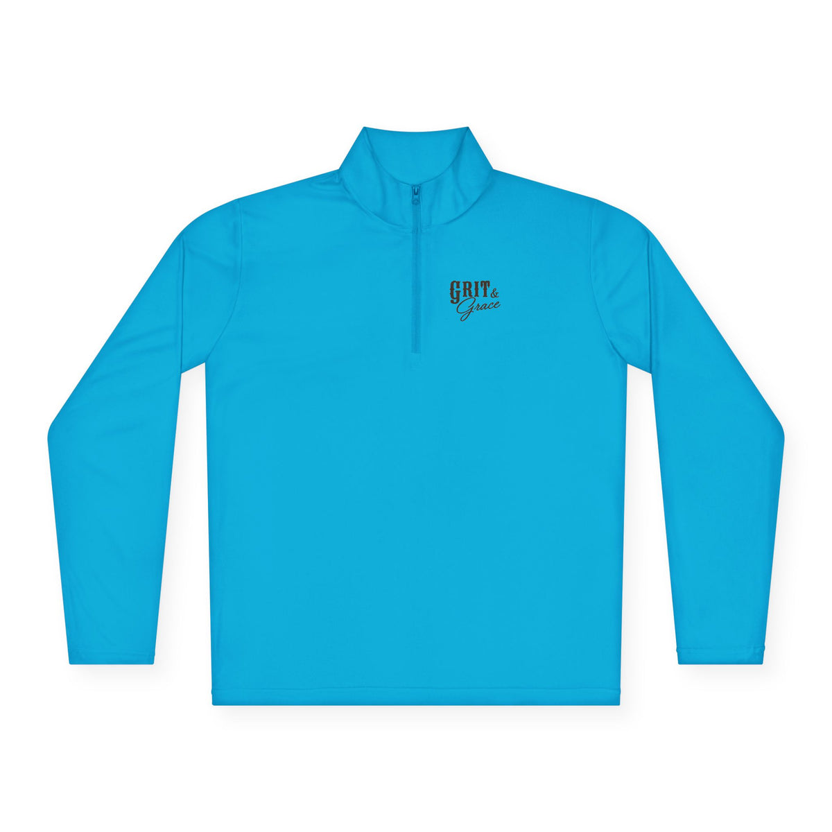 Grit & Grace Turquoise Cross Quarter-Zip Pullover