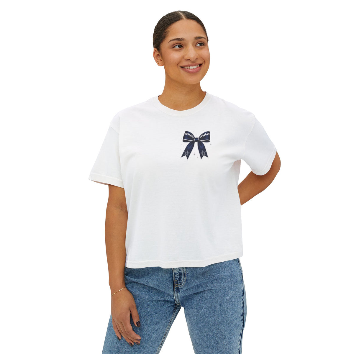 Dallas Cowboys Retro Bow Boxy Tee