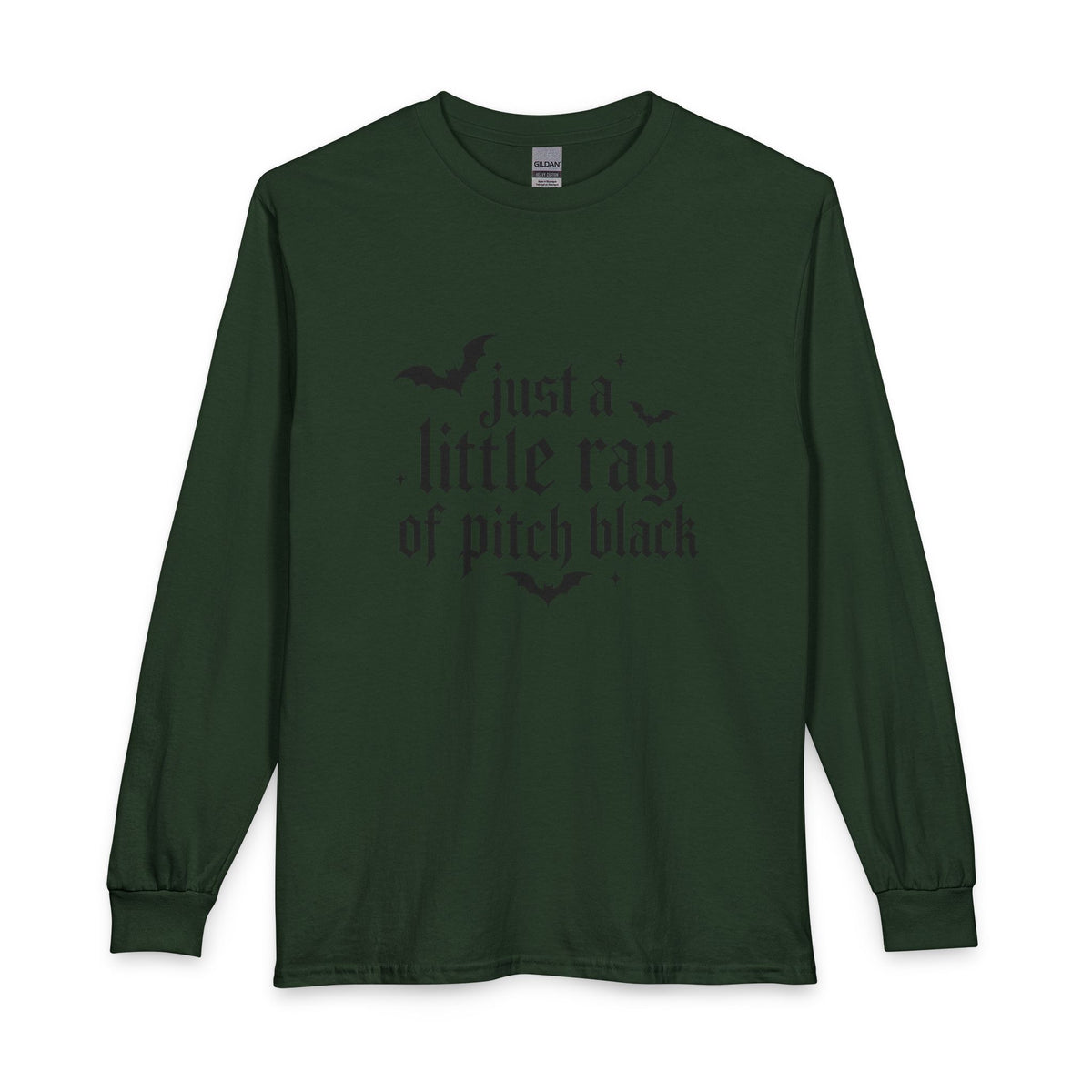 Just a Little Ray of Pitch Black Long Sleeve Crew