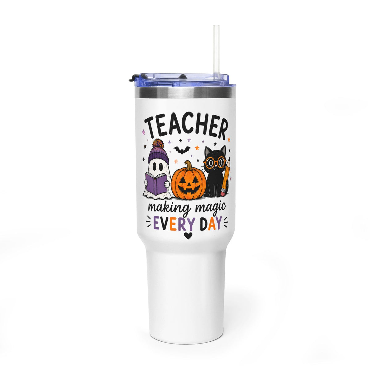 "Teacher Making Magic Every Day" 40oz Halloween Thermal Tumbler