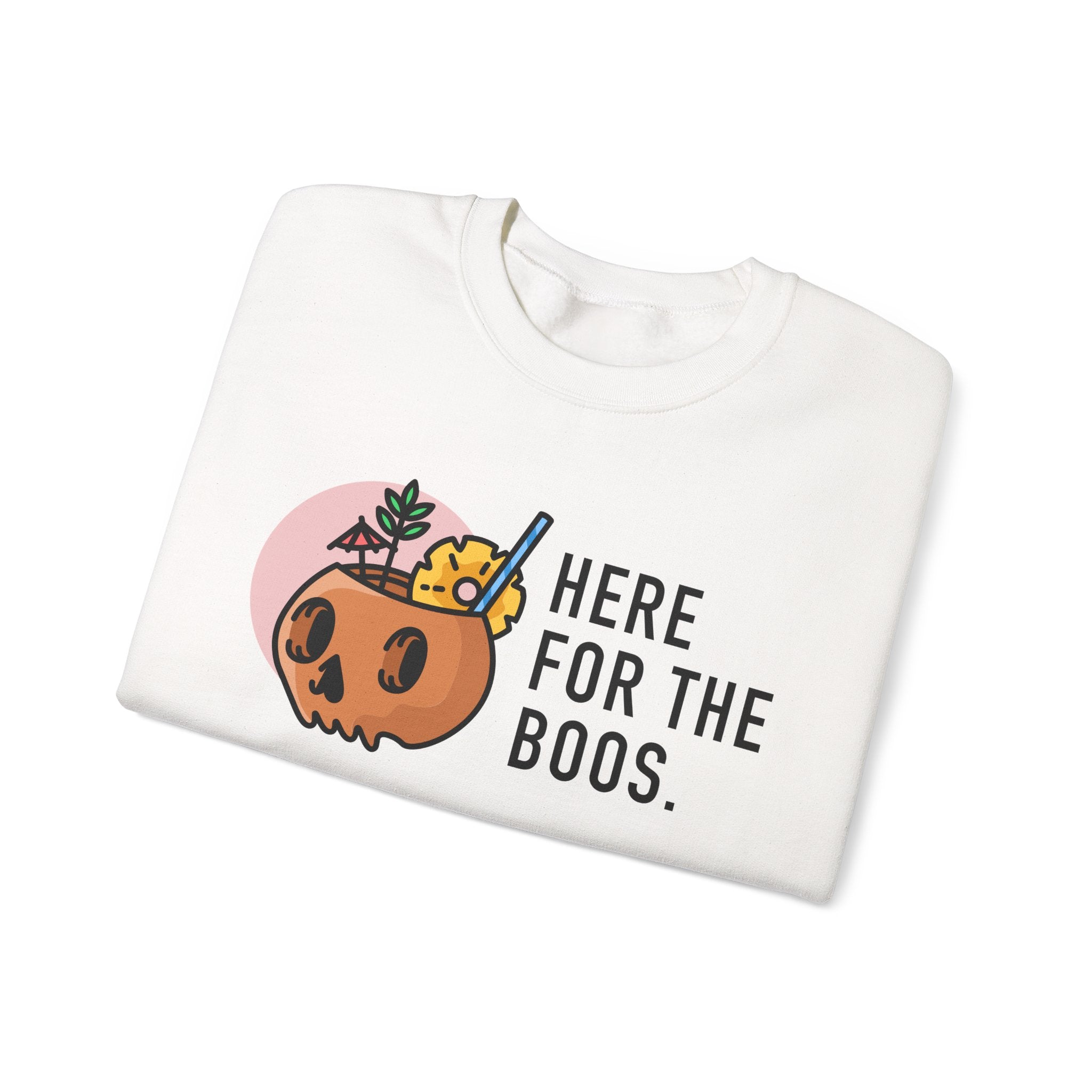 “Here For The Boos” Halloween Crewneck Sweatshirt