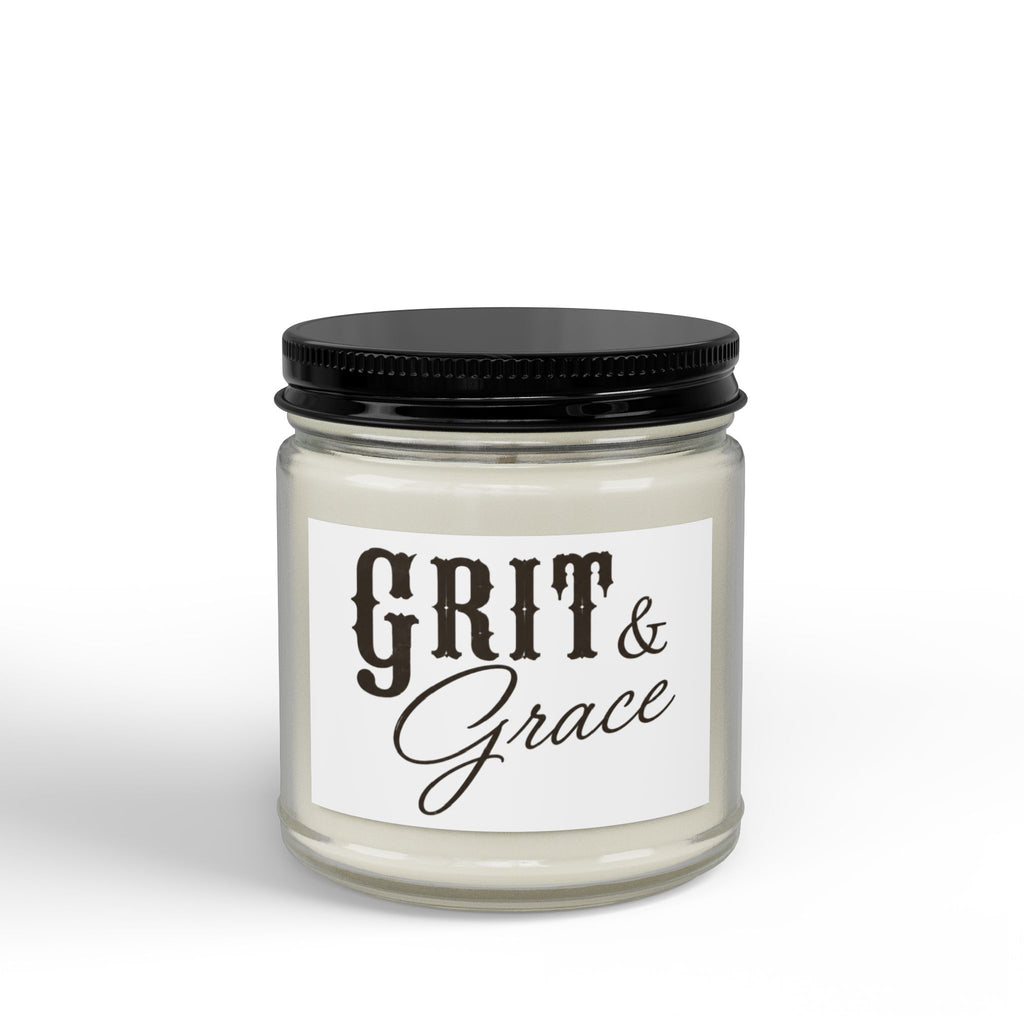 Scented Soy Candle — Grit & Grace Amber Jar (4 oz & 9 oz)