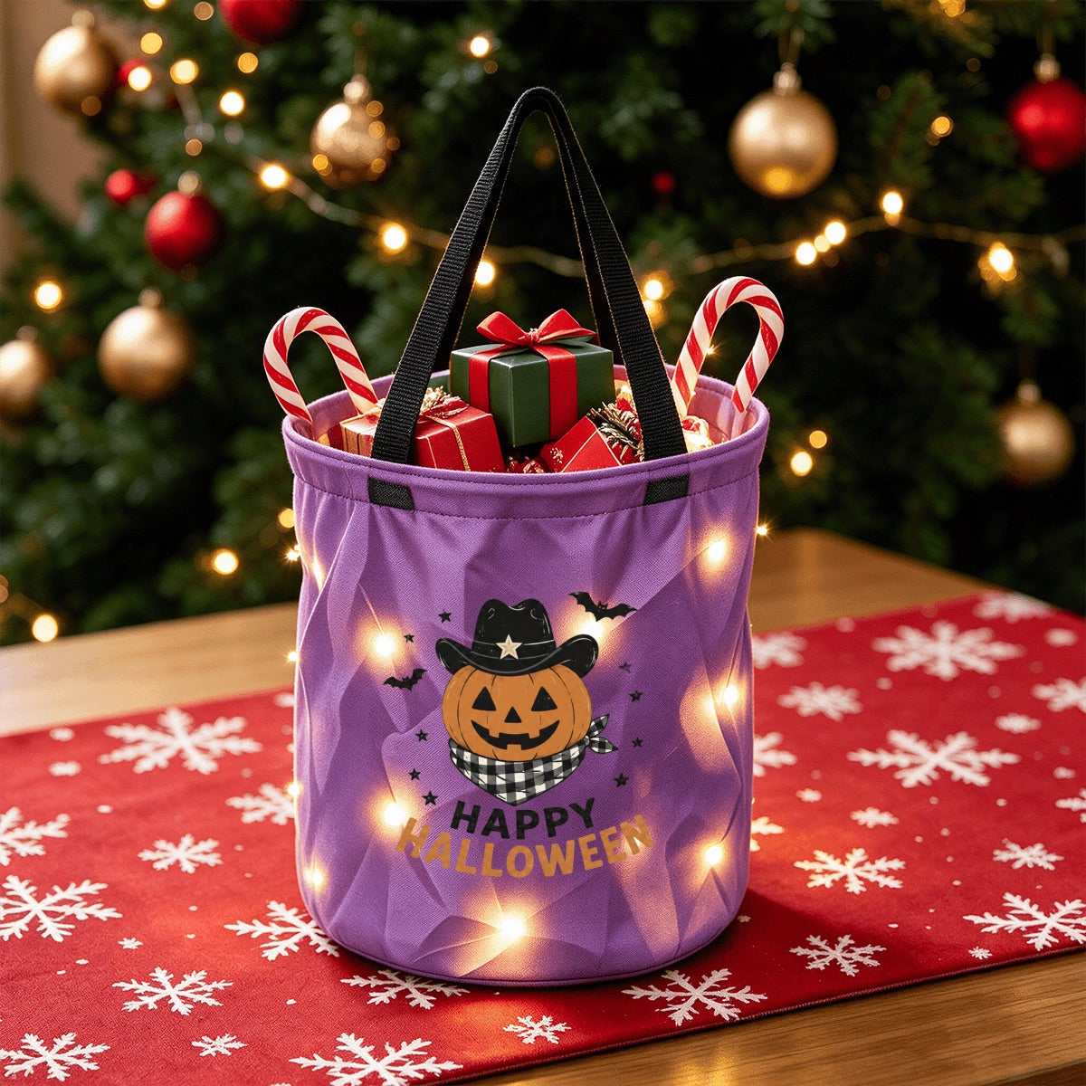 Light Up Halloween Goodie Basket