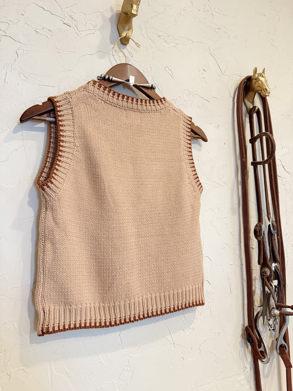 Embroidered Roping Cowboy Sweater Vest