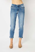 Judy Blue Worn West Cuff Jeans