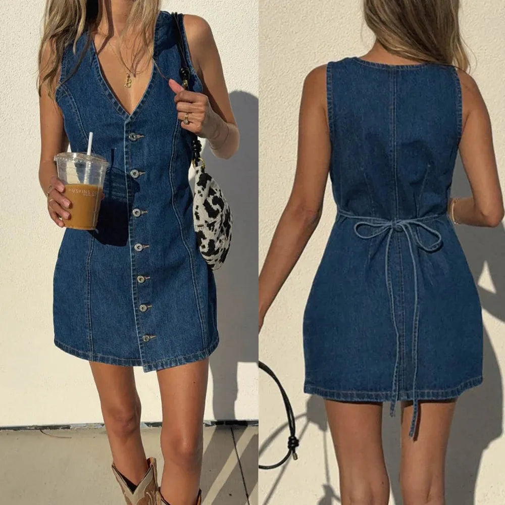 Sweetheart Denim Mini Dress