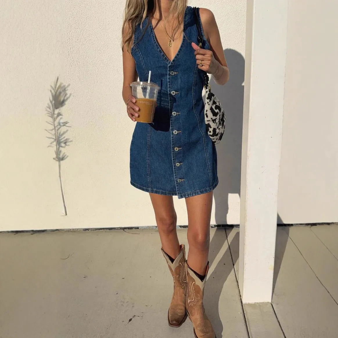 Sweetheart Denim Mini Dress