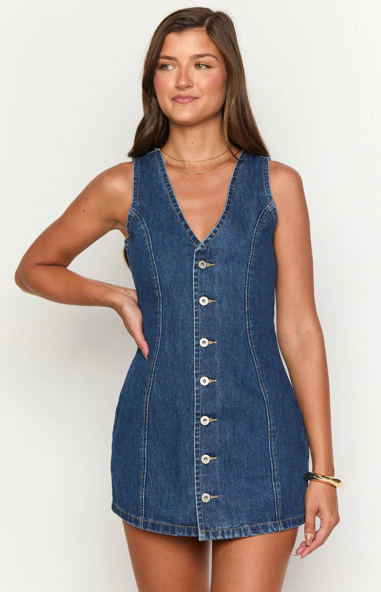 Sweetheart Denim Mini Dress